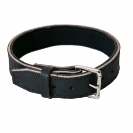 Coleira de Couro Forrada 45 cm