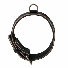 Coleira de Couro Forrada 45 cm