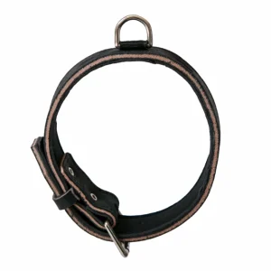 Coleira de Couro Forrada 45 cm